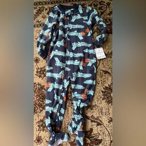 Carters Boys NWT NEW Fleece Onesie Pajamas Footies Airplanes